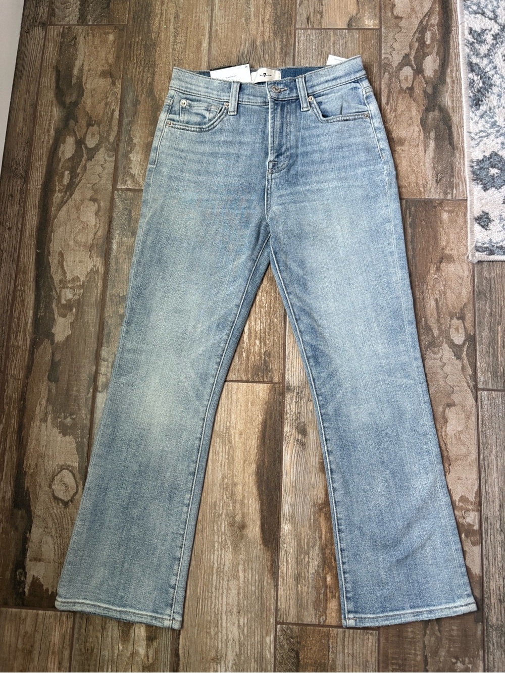 7 For All Mankind Light Blue Wide-Leg Jeans